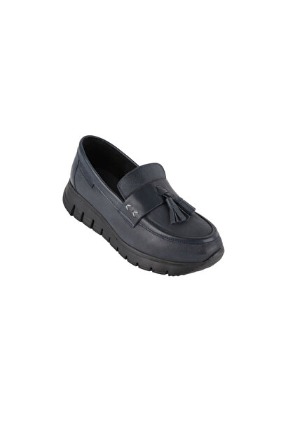 Mammamia D24KA-3100 LACIVERT GUNLUK DERI AYAKKABI