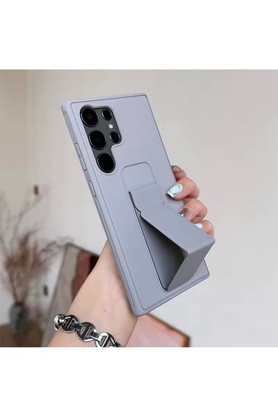 Rivor Samsung Galaxy S24 Ultra Case Soft Textured Colorful Flexible Silicone Cover with Camera Protruding Stand