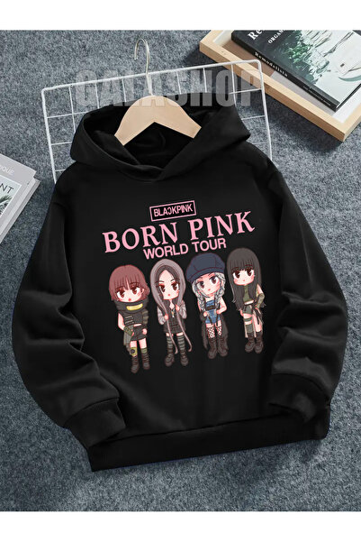GALASHOP Blackpink Kız Çocuk Pamuklu Kapşonlu