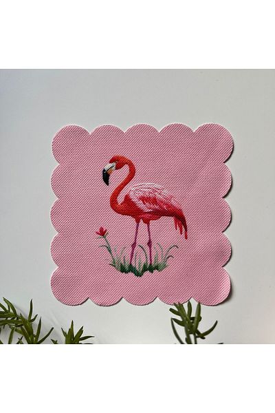 DECO Ροζ Κοκτέιλ Χαρτοπετσέτα με σχέδιο Flamingo - Ύφασμα