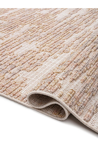 Home Rio Iskandinav Salon Halısı Mutfak Halısı Yolluk Bukle Halı Tozumaz Açık Bej Dekoratif R-01