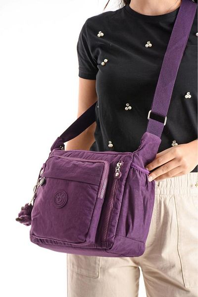 Baginn Geantă de damă, din țesătură clinker ușoară, 30*27 cm, geantă de umăr cu curea încrucișată.