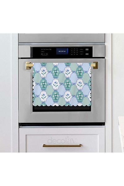 decofav Laser Cut Fabric Baking Cloth with Decorative Bow, Line and Score Pattern