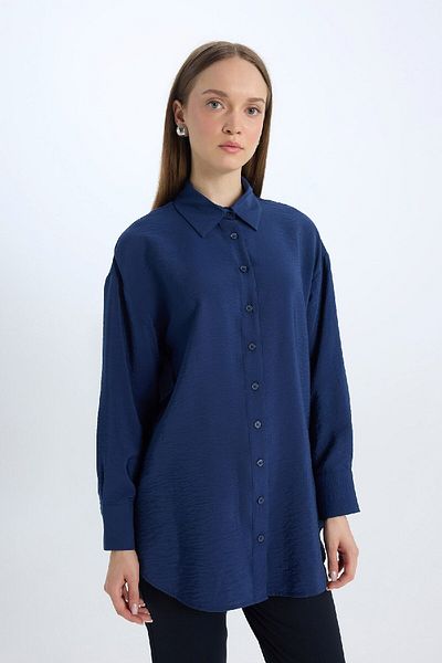 DeFacto Relax Fit Basic Straight Langarm-Shirt-Tunika D7346AX25SP