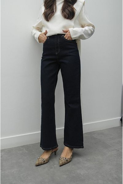 Havoş Σκούρο Navy Blue Palma Flare Jean