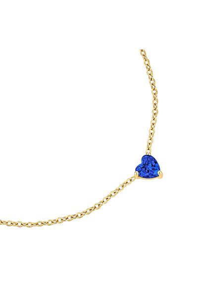 eastside Edelstahlarmband Armband Edelstahl Gelbgold Zirkonia Blau