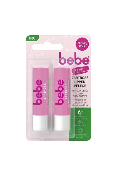 Bebe Zartpflege Sensitive Children's Lip Care Balm 2 Pack - Natural Rose