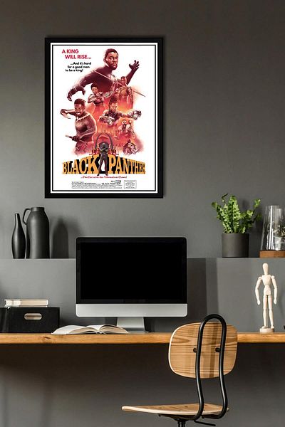 Saturn Pictură înrămată Black Panther - Poster Poster Film Marvel