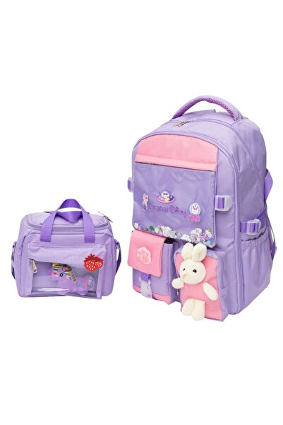 QUOVO Ergonomic Kawaii Korean Style - Primary School and High School Bag Set ...