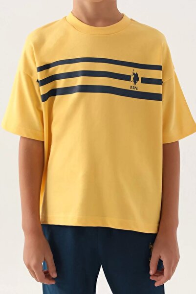 U.S. Polo Assn. Licensed Emblem Yellow Boys' Bermuda Suit