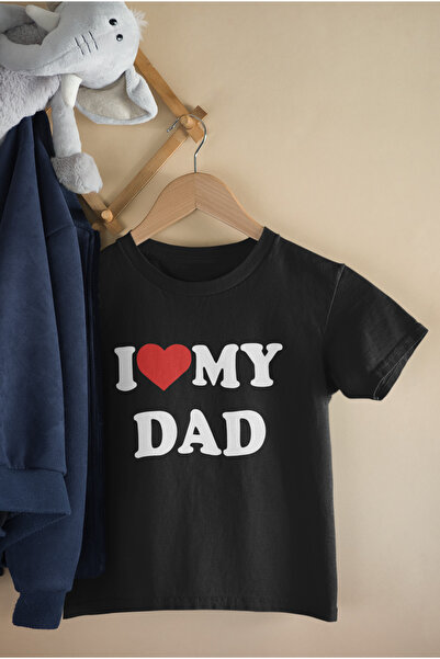 MAGORS I LOVE MY DAD TRICOU PENTRU COPII CU MÂNECĂ SCURTĂ CU GÂRGĂ BUMBAC