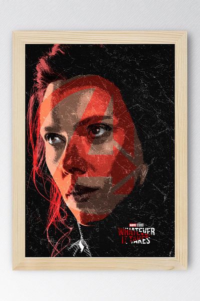 Saturn Pictură înrămatea Văduva Neagră - Poster Marvel Avengers