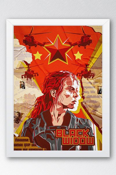 Saturn Pictură înrămată Black Widow - Pictură poster Marvel