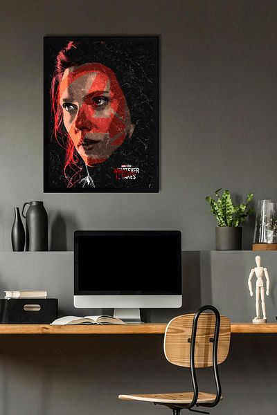 Saturn Pictură înrămatea Văduva Neagră - Poster Marvel Avengers
