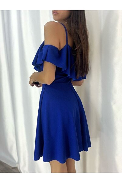 Varyete Askılı Katlı Tasarım Krep Abiye Elbise Nişan Mezuniyet Söz Düğün