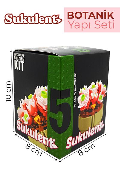 SmartFox Iconic Decorative, Collectible and Displayable Block Succulent Flower Model Making Set