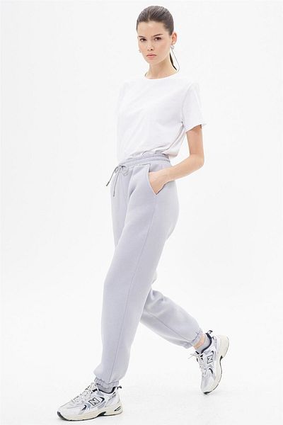 Kayra Γκρι παντελόνι Jogger - Ελαστική μέση