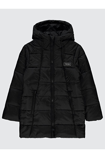 Civil Girls Girl's over Size Hooded Coat 10-13 Years Black