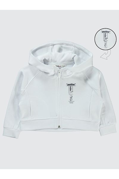 Civil Girls Girl's Hooded Cardigan 2-5 Years White