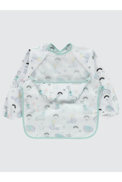 Kujju مريلة أنشطة بأكمام طويلة مع خزان للأطفال من عمر 0 إلى 24 شهرًا باللون الأخضر النعناعي