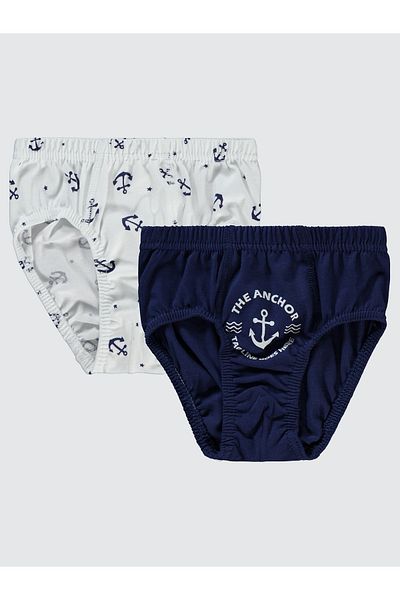 Civil Boys Boy's 2-Piece Panties 2-10 Years Navy Blue