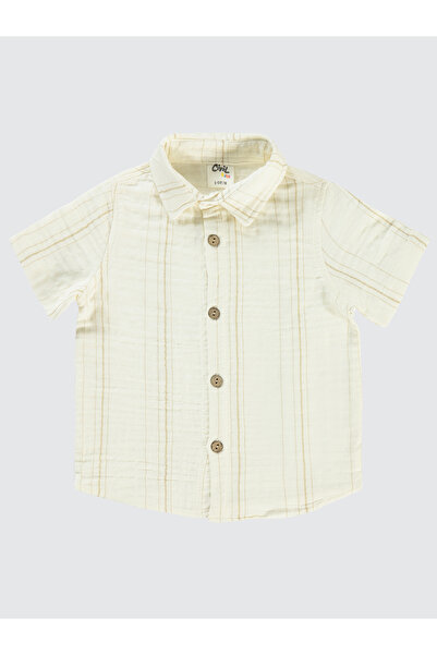 Civil Baby Baby Boy Shirt 6-18 Months Milk Coffee