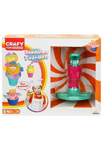 Sunman Ice Cream Factory Play Dough Set 4x500 gr