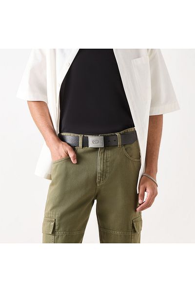 ECKO Textured Leather Belt With Buckle Closure