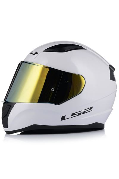 LS2 Rapıd 2 Beyaz Kapalı Motosiklet Kaskı Gold Camlı