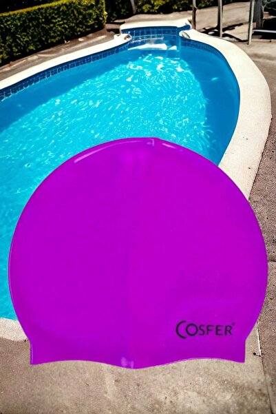 Nadom Bone Sea Cap Pool Cap Swimmer Silicone Purple Bone Swimming Cap