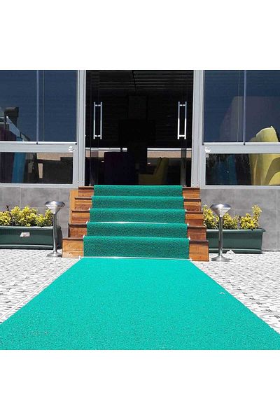 DESAN Turquoise Curly Door - Outdoor Mat, 14 Mm. Thickness - 3 Meter Length