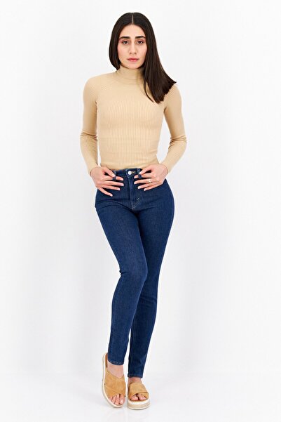 Weekday Women Skinny Fit Washed Stretchable Denim Jeans, Blue