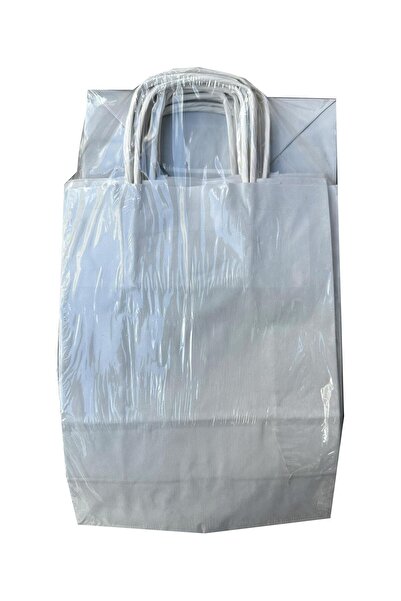 Genel Markalar Büküm Saplı Kraft Kağıt Karton Hediye Çanta Poşet Torba - Gri ...