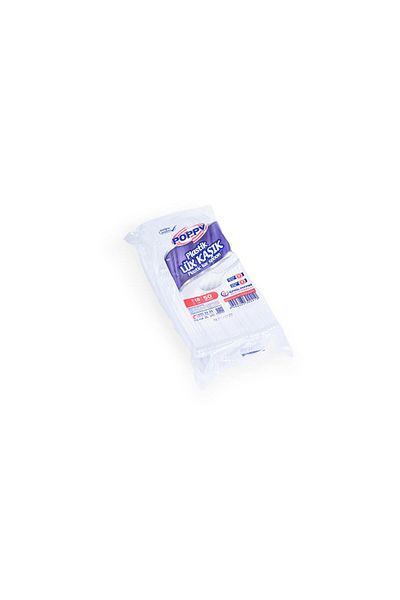 Point Poppy Plastic Luxury Transparent Spoon - 18 cm- 3.2 Gr- 3000 Pieces - Box