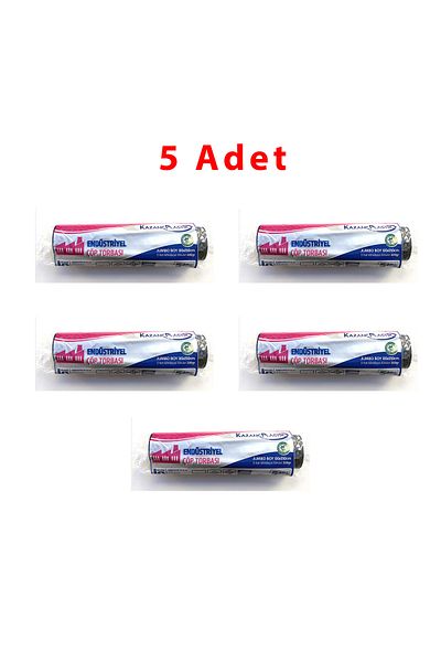 KAZANÇ Plastic Industrial Jumbo Garbage Bag - 500 Gr- 80 X 110 cm/ 5 Rolls of 10 Pieces