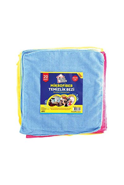 Bella House Ekonomik Mikrofiber Bez Temizlik Toz Cam Bezi - 40 x 40 Cm. - 100...