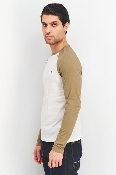 French Connection Men Crew Neck Long Sleeves Brand Logo T-shirt, White