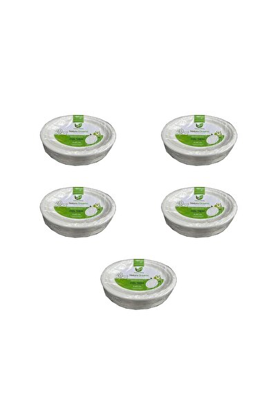 Roll-Up Nature Ekolojik Karton Kağıt Tek Kullanımlık Oval Tabak - 20x26 Cm. - 50 Adetlik 5 Paket