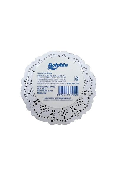 Dolphin Lace Paper Coasters - Tea Cup Paper Coasters - 10 Pieces of 500 Pack - 12.5 Cm.