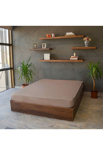 Yuvam 100% Cotton Fitted Flannel Double Bed Sheet