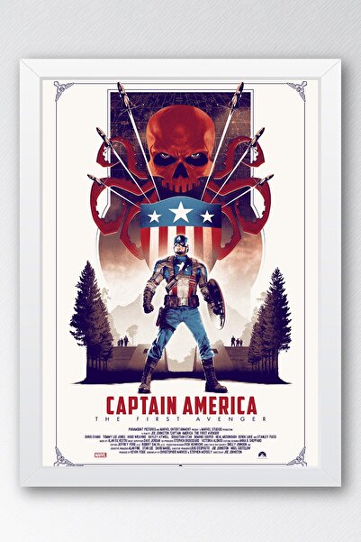 Saturn Πίνακας με κορνίζα Captain America - Πίνακας με αφίσα Captain America Marvel