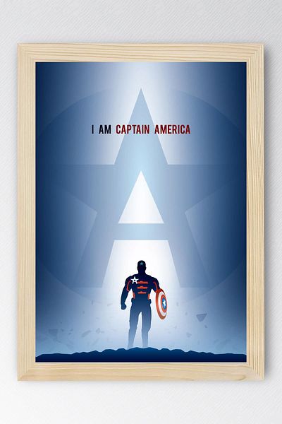 Saturn Pictură înrămată Captain America - Pictură poster Captain America Marvel