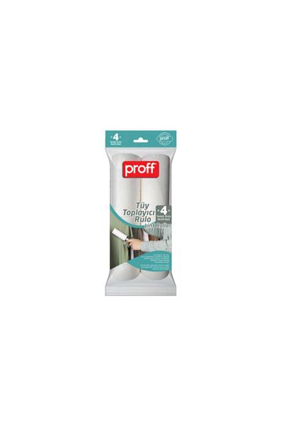 Proff 4-Piece Adhesive Lint Collector Spare Roller for Pet - 4 x 50 Sheets