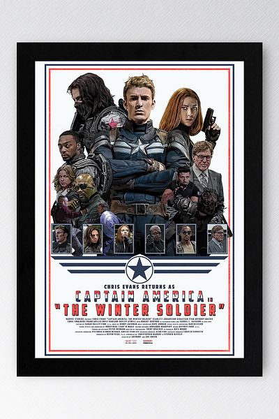 Saturn Πίνακας με κορνίζα Captain America - Πίνακας με αφίσα Captain America Marvel