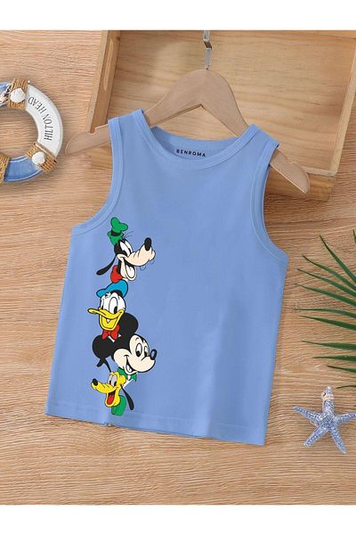 BENROMA 1 tricou este un cadou pentru achiziții de 6 și mai sus în coș - Tricou fără mâneci pentru copii cu imprimeu cu personaje de desene animate