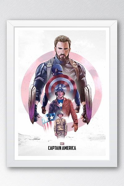 Saturn Pictură înrămată Captain America - Pictură poster Captain America Marvel