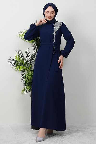 GİZ AGİYİM Φόρεμα Navy Blue Sinem Hijab