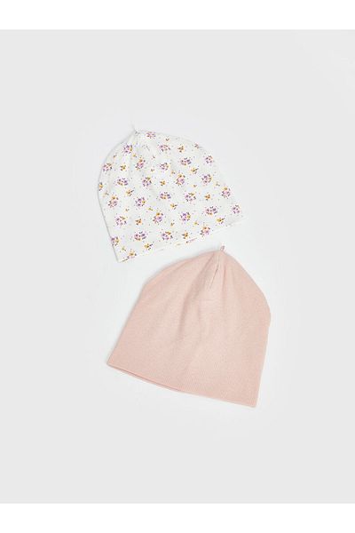LC Waikiki Printed Baby Girl Beret 2-Piece