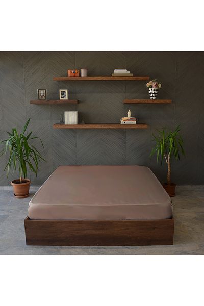 Yuvam 100% Cotton Fitted Flannel Double Bed Sheet
