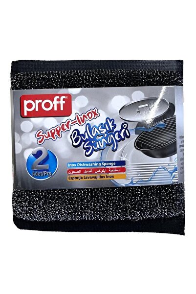Proff Supper İnox Bulaşık Süngeri - 2!li Paket